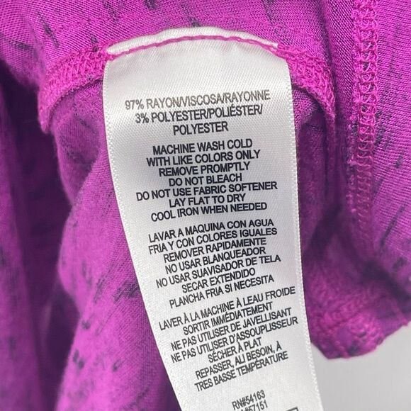 Calvin Klein Womens Performance Top Shirt Roll Tab Sleeve Quick Dry Purple Small - Picture 3 of 8